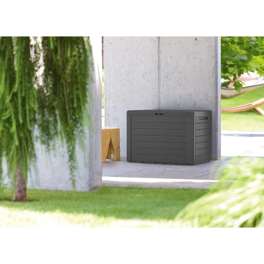 Aufbewahrungsbox - Anthrazit - 190L - 78 x43,8 x 55 cm - für den Außeneinsatz - 3