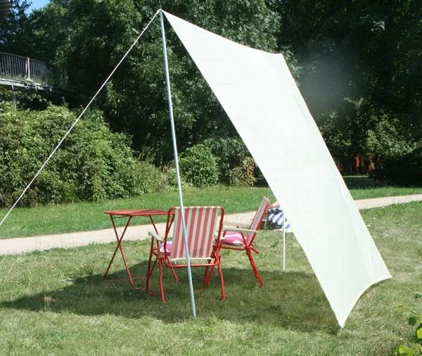 Sonnensegel Set 3 für Camping und Garten, Viereckform 4 x 4 m - 4