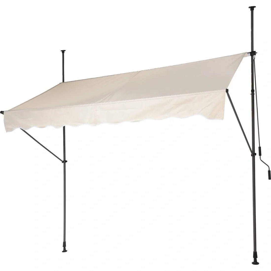 Ambiance Sonnenschirm mit Kurbel - Creme - Polyester - 1