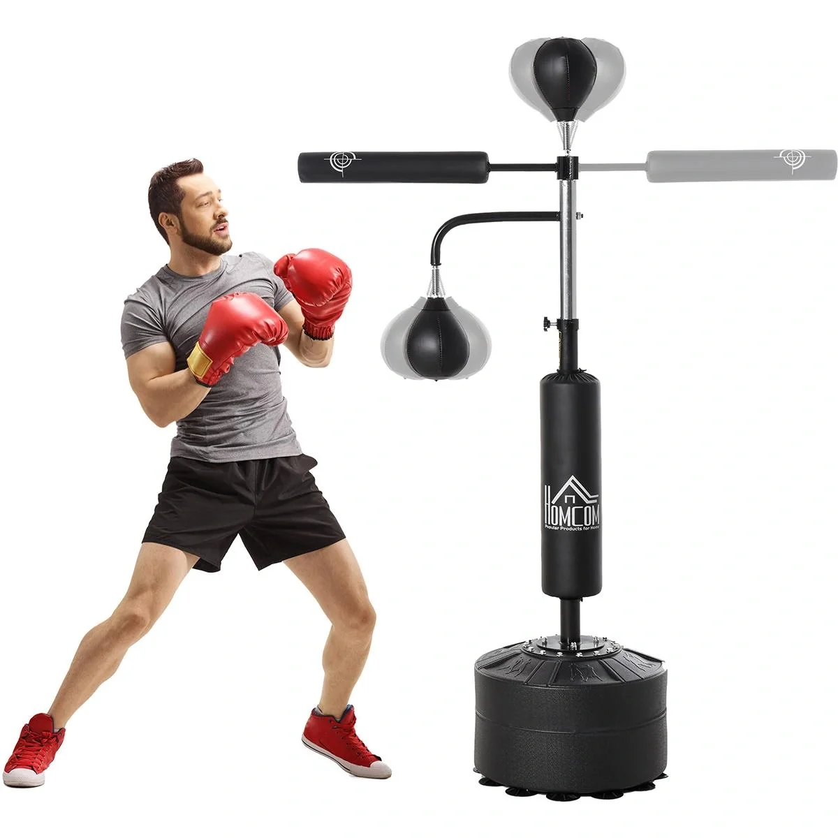 3-in-1 Boxstand mit 2 Speedbällen schwarz - 8