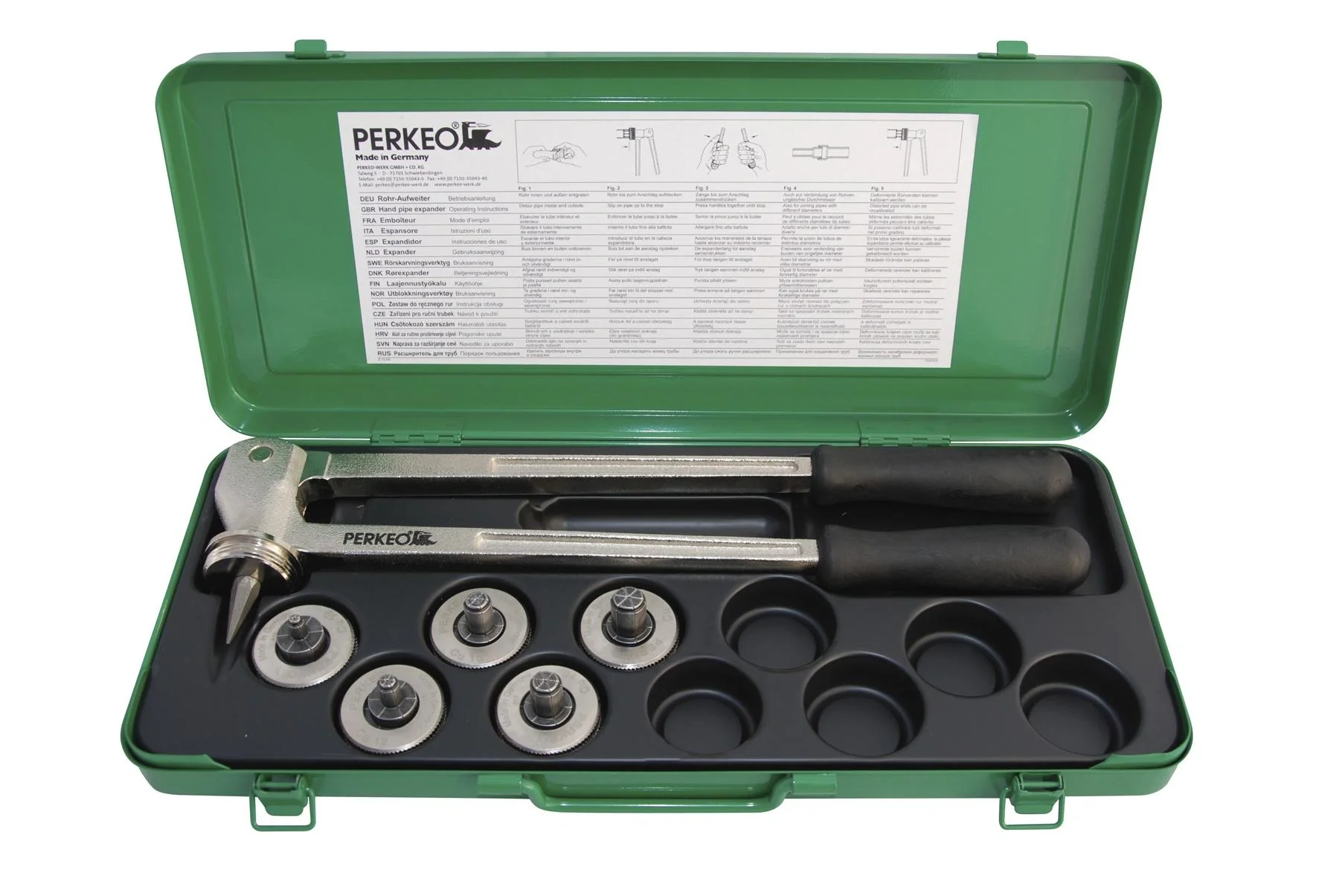 Rohrexpander-Set inklusive 5 Expanderköpfen - 1