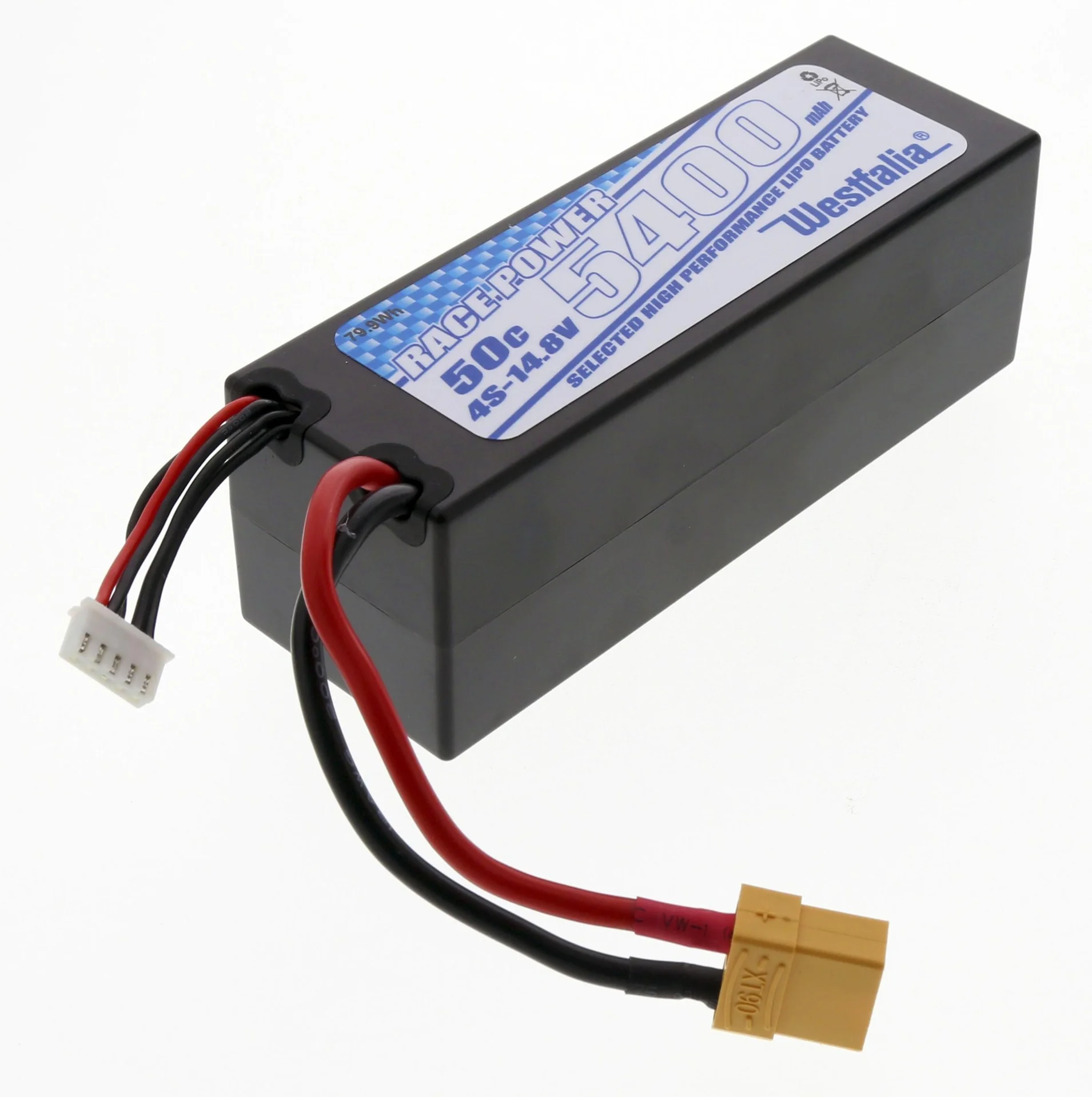 LiPo Akku Power Racing im Hardcase, 4S 14,8V, 5.400 mAh, 50C, XT90 Stecker - 2