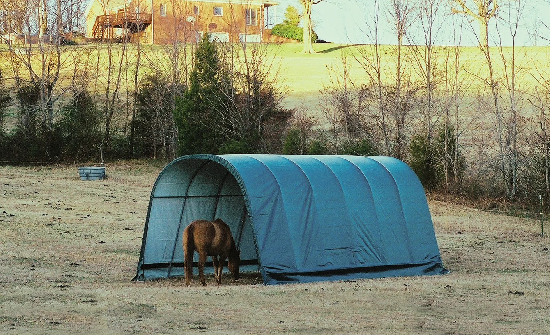 Weidezelt Run-In-Shed 29,2 m², grün - 3