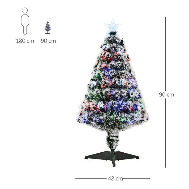 künstlicher Weihnachtsbaum mit LED-Licht Sieben-Farben-Lichtleiter - 6