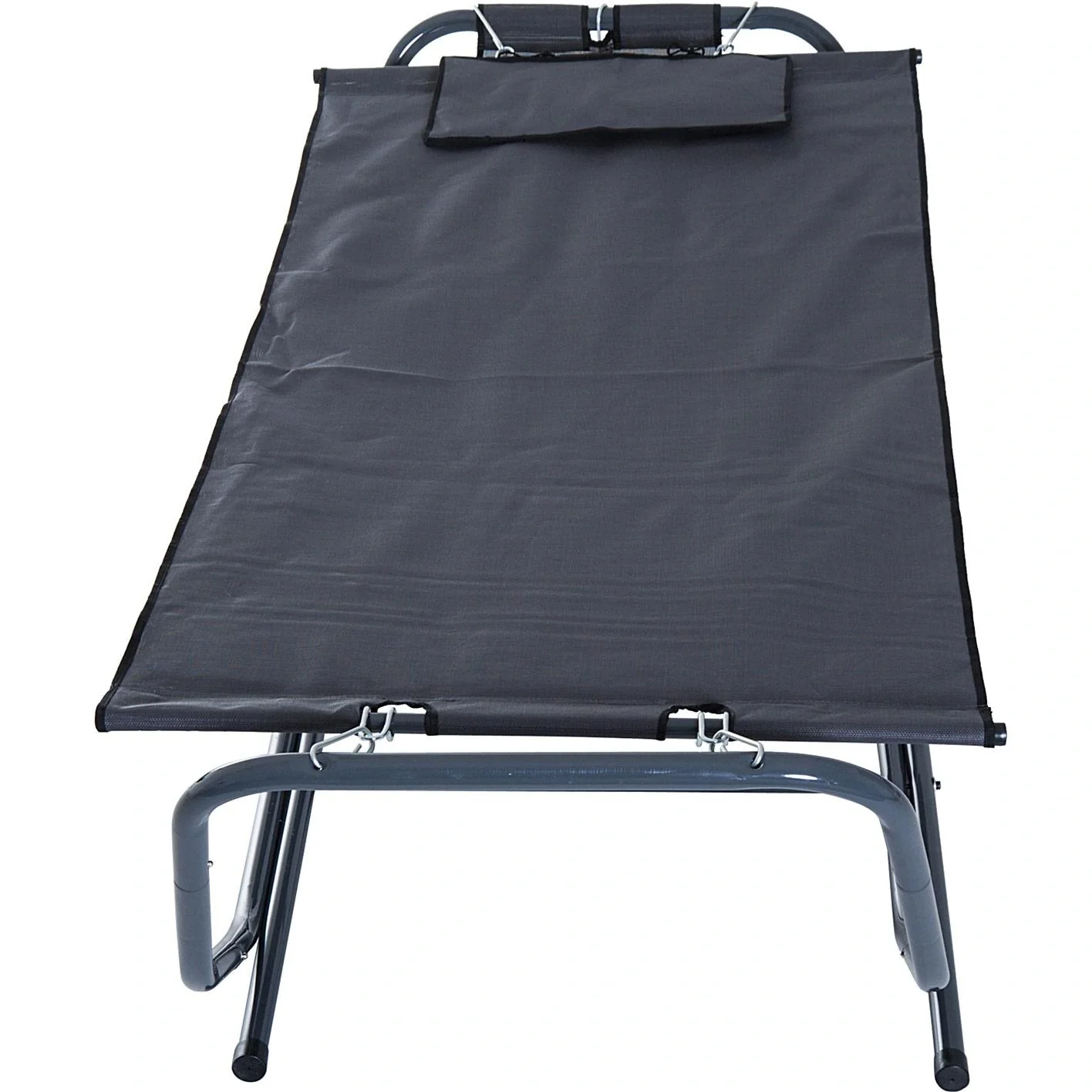 Sonnenliege Hängematte klappbar Grau 227x94cm - 1