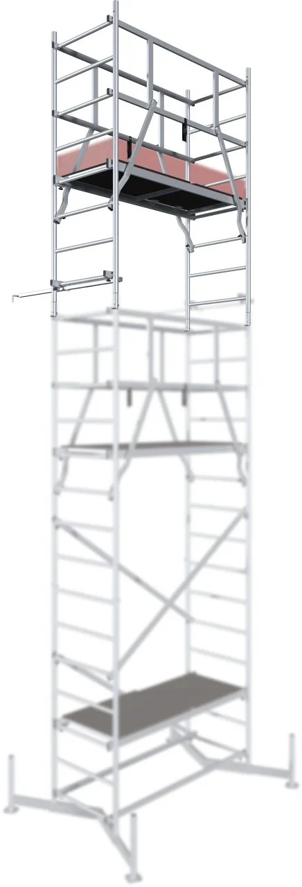 MONTO ClimTec Aluminium KOMPLETTGERÜST AH 7 m inkl. 125mm Fahrrollen - 2