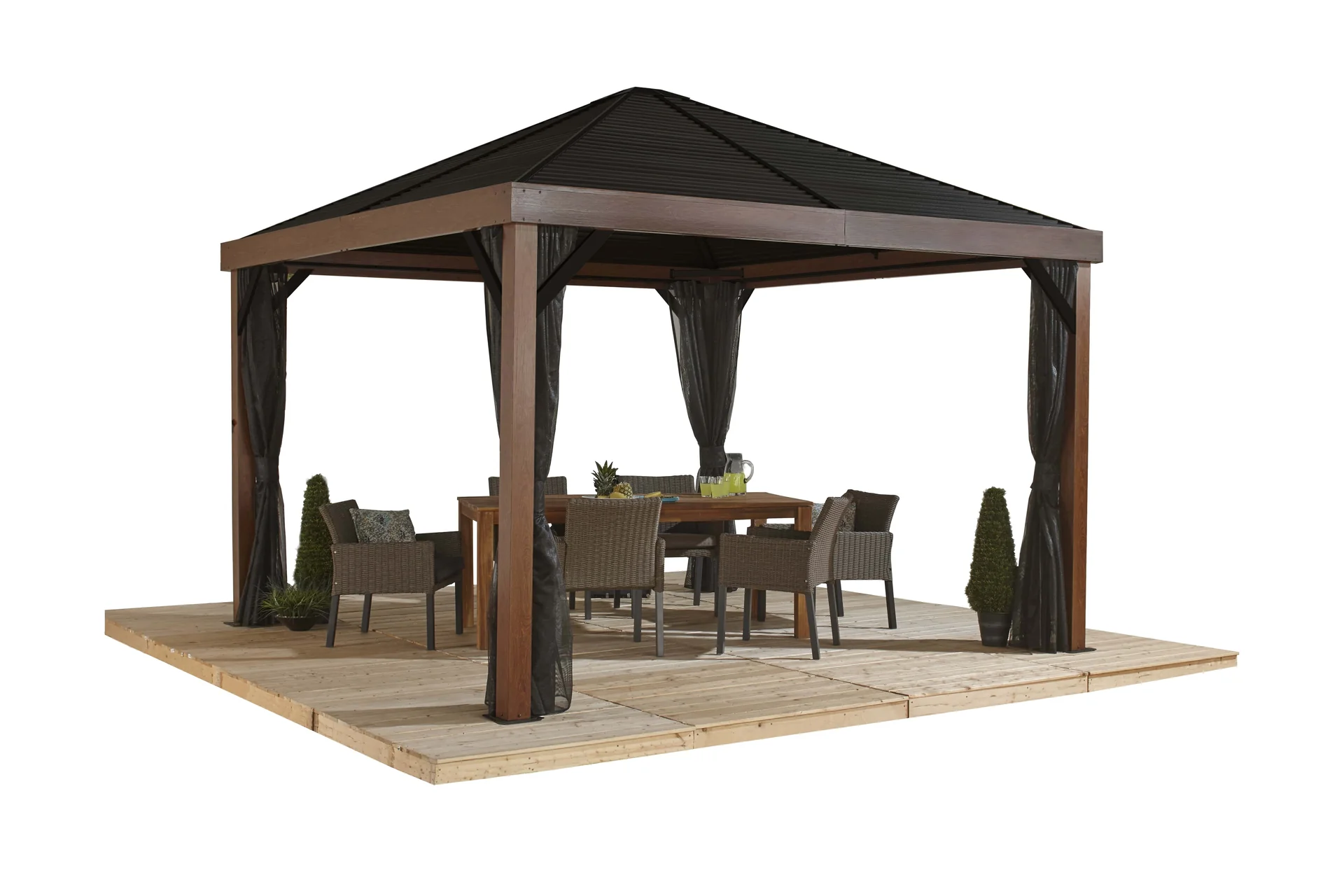 Pavillon Valencia 12x12 Holz-Edition - 8