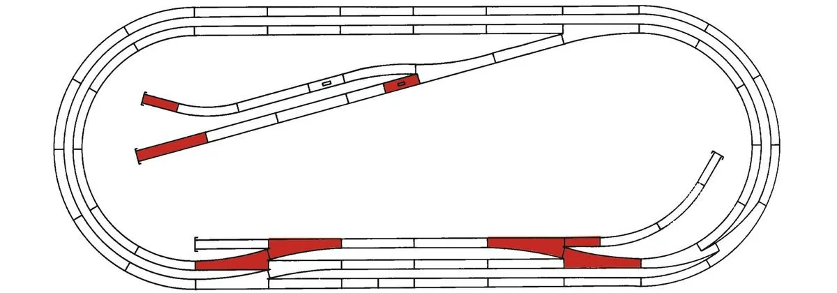 ROCO LINE Gleisset E (Gleise mit Bettung) - 1