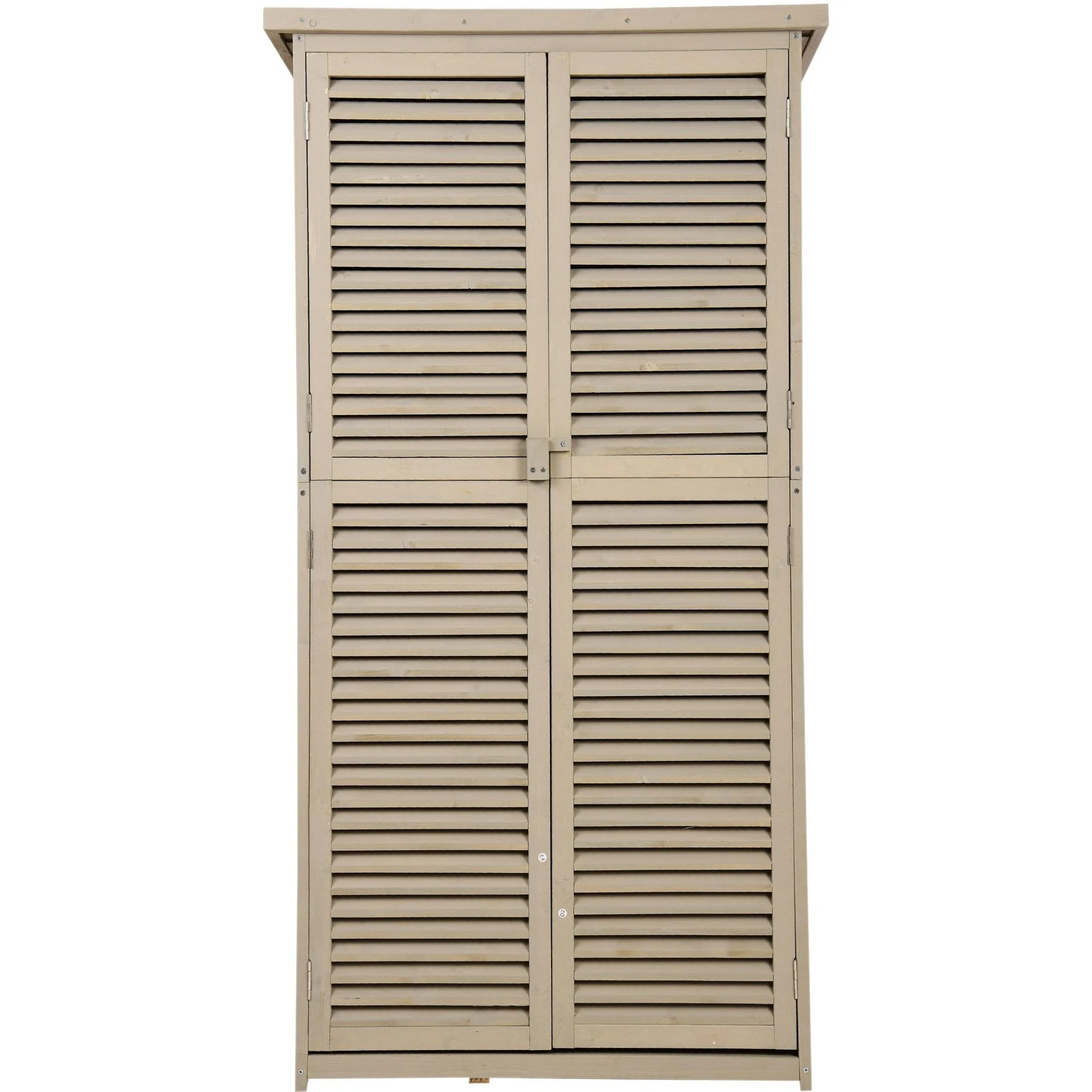Geräteschuppen Gerätehaus Geräteschrank 4 Fächer Grau - 8