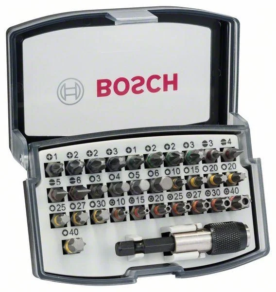 Schrauberbit-Set , PH, PZ, H, T und Quick Change-Universalhalter, 32-teilig - 2
