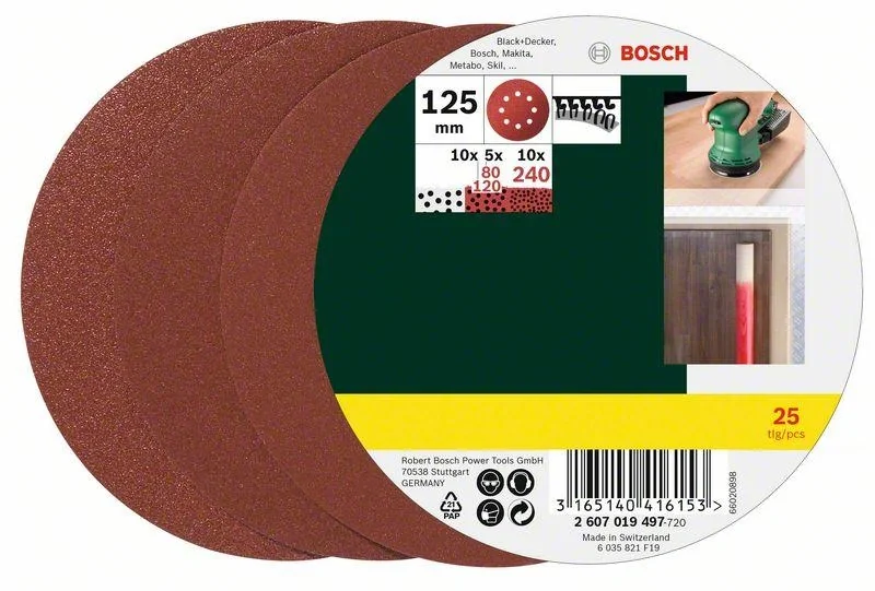 Schleifblatt-Set für Exzenterschleifer 25-teilig - 2