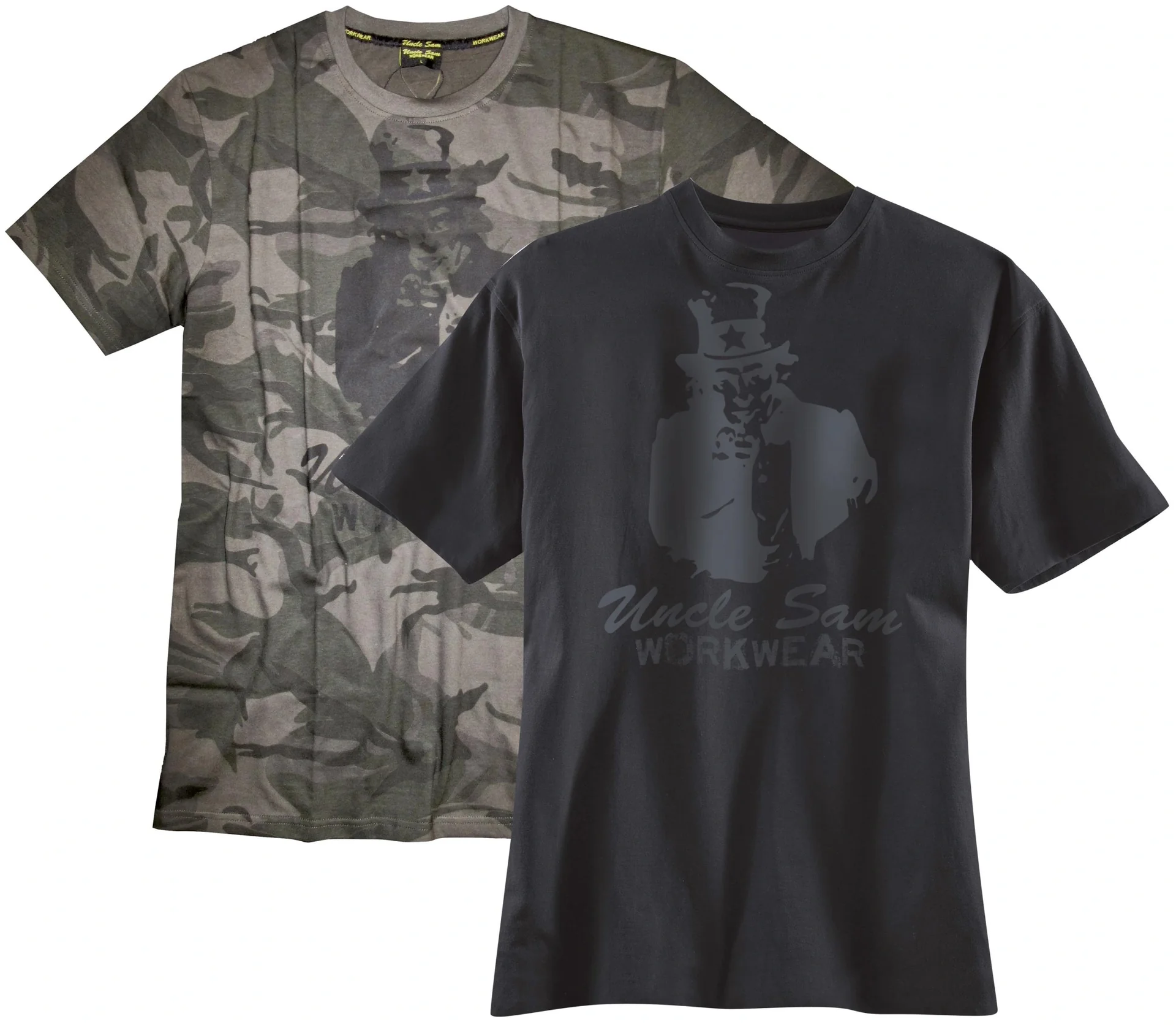 T-Shirt mit Rundhals und Frontdruck, Farbe anthrazit/schwarz, Gr.M - 3