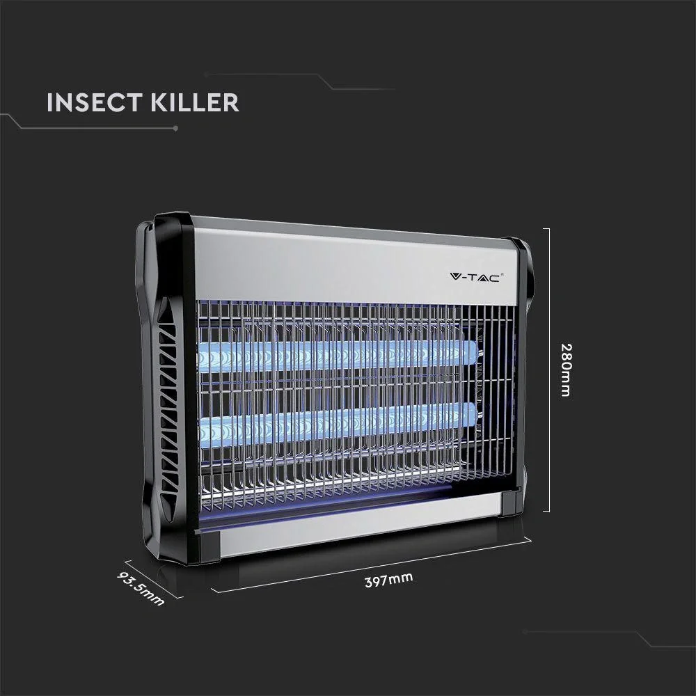 VT-3220 Insektenlampe - 2"10W - 80m Reichweite - UV-Licht - Grau - 12
