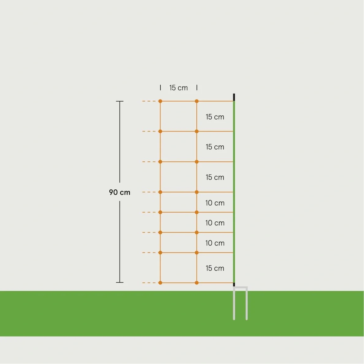 Extra 90 cm mit Doppelspitze, 50 m - 3