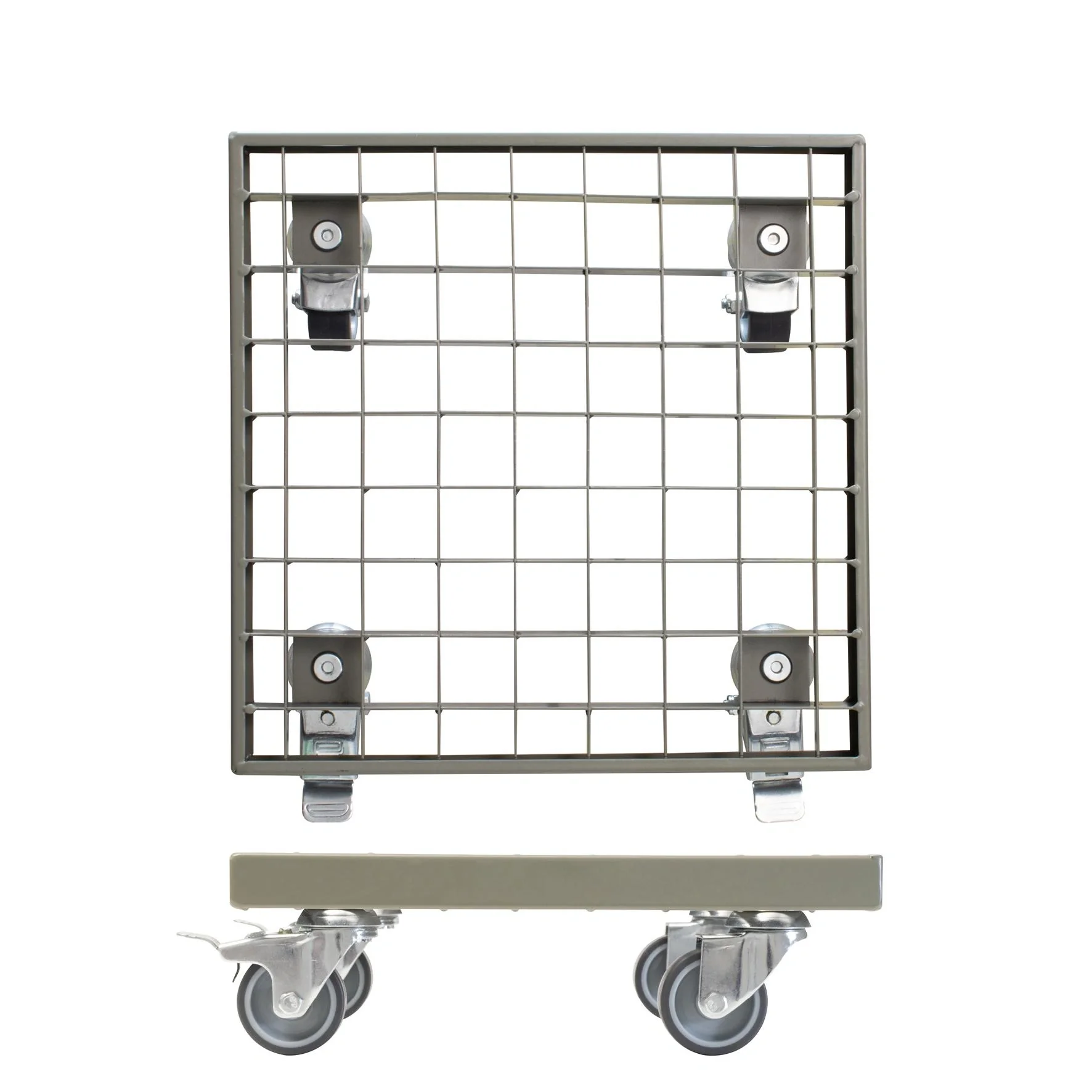 Multi Roller MR 7016, 29 x 29 x 9,5 cm, softe Rollen Ø 50 mm, Rollenlager, 2 Bremsen, Gitterrost, Tragkraft 200 kg - 6
