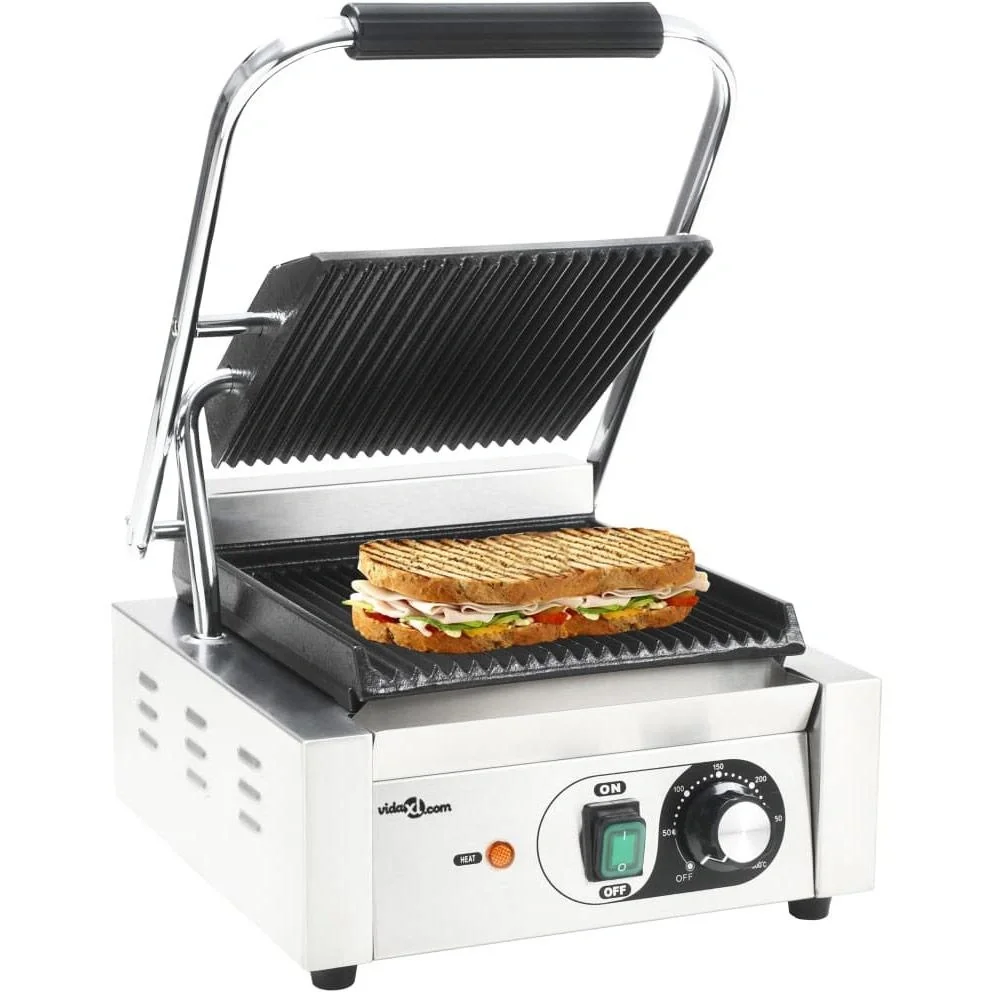 Panini-Grill gerillt 1800 W 32x41x19 cm Edelstahl - 3