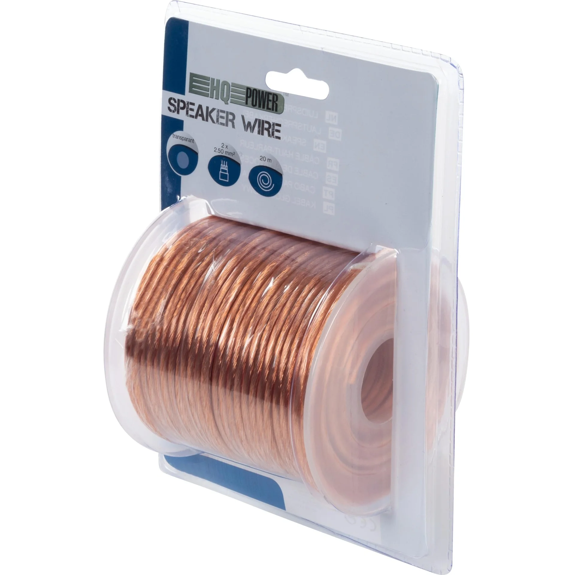 lautsprecherkabel - transparent - 2 x 2.50 mm² - 20 m - 2