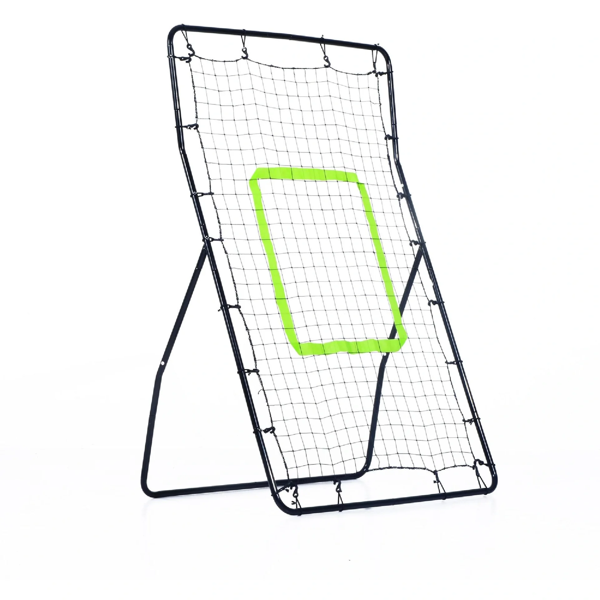 Kickback Fußball Rebounder Tor Netz Stahl 75x126cm Schwarz - 1