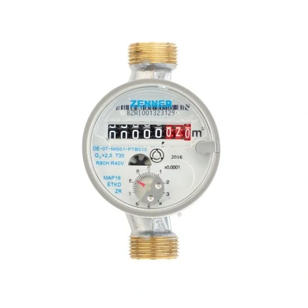 Einstrahl Wohnungswasserzähler für Kaltwasser QN 1,5/ R 1/2 "/ 80 mm - 3