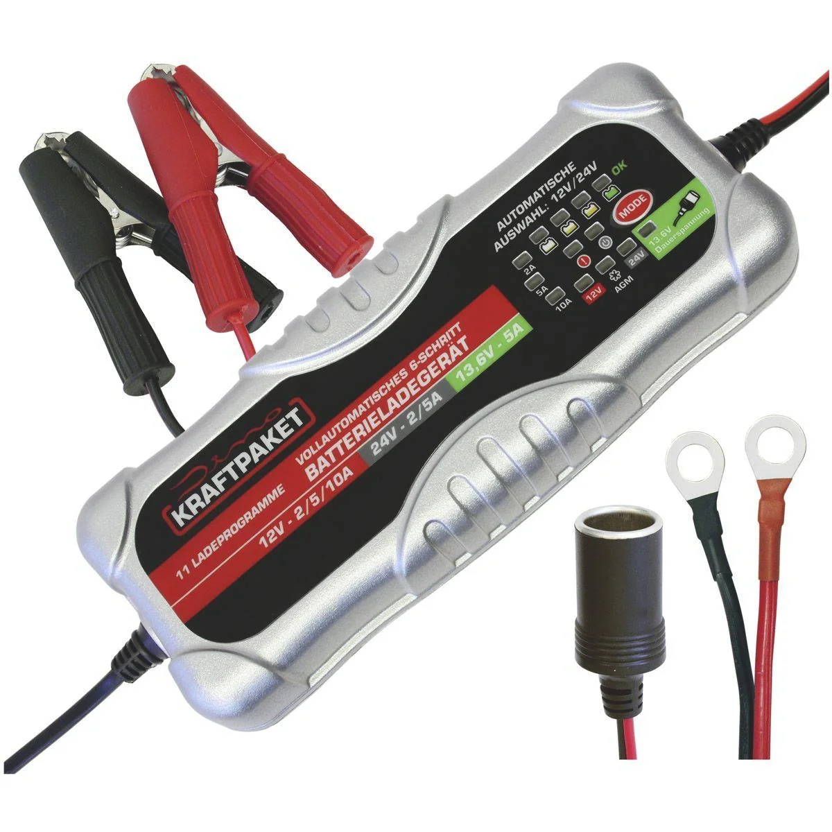 KRAFTPAKET Batterieladegerät 12/24 Volt 10A, 6-stufig - 2