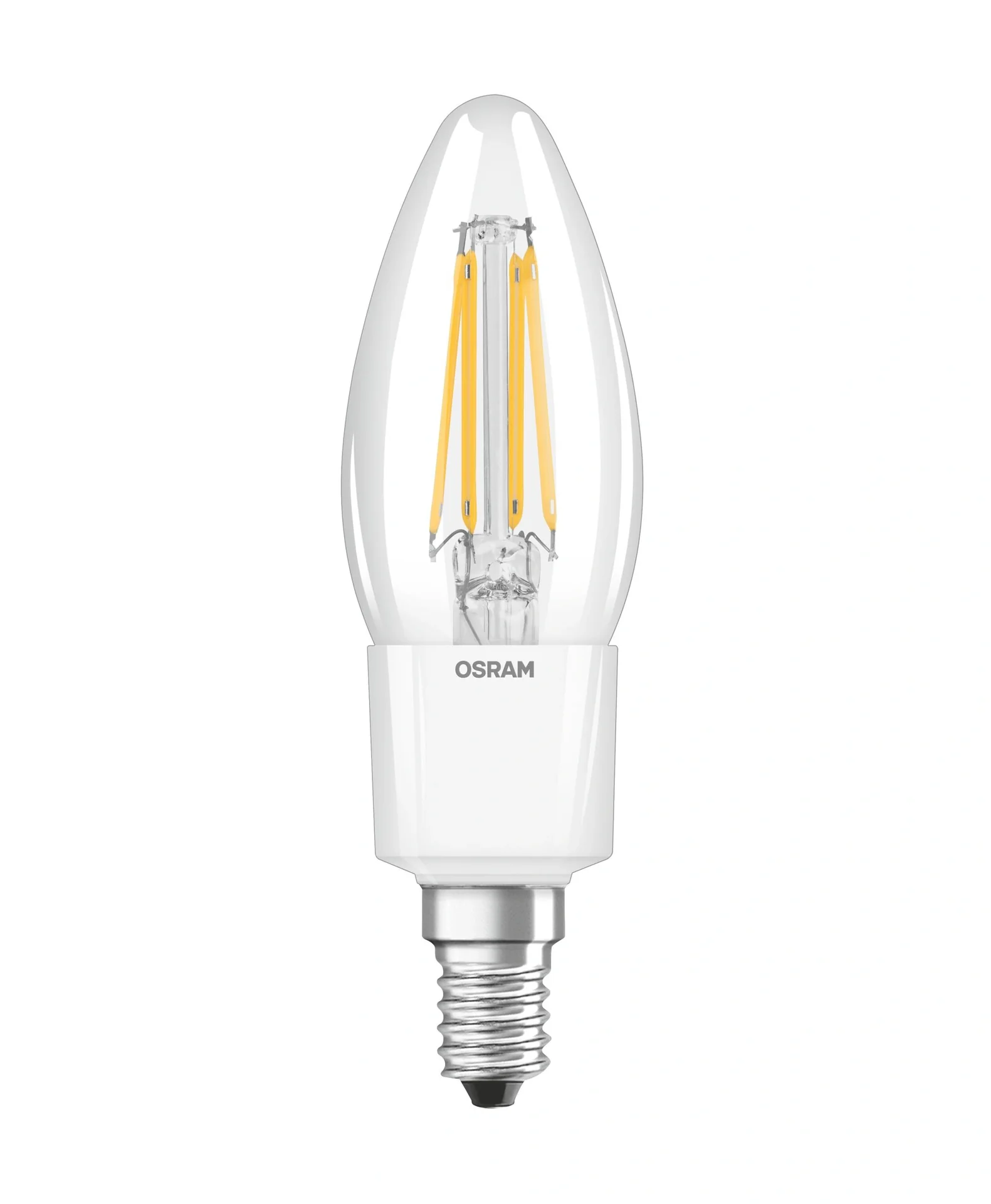 LED STAR FILAMENT Kerze mit 6 Watt, E14, warmweiß, klar - 1