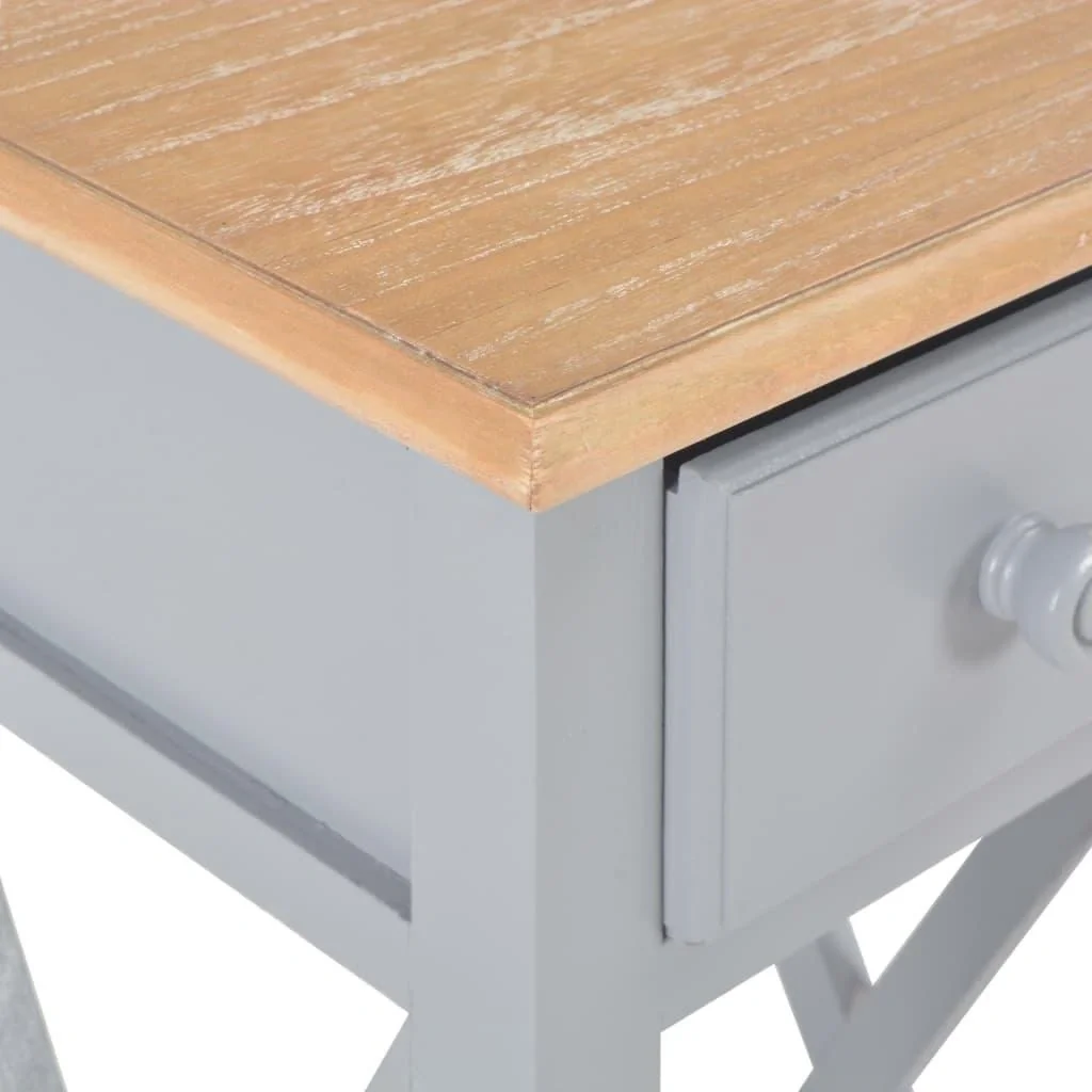 Beistelltisch 27x27x65,5 cm Holz grau - 6
