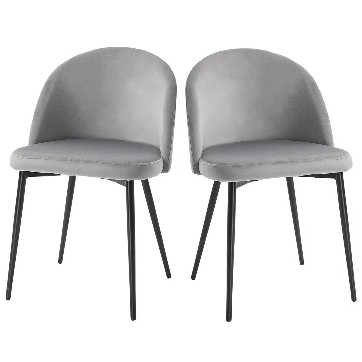 2er-Set Esszimmerstühle Küchenstühle Polsterstuhl Design Stuhl mit Rückenlehne Polstersessel Kunstwildleder Sessel Samt - 4