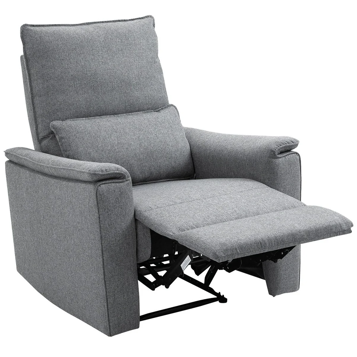 Relaxsessel Liegesessel TV Sessel Einzelsofa 150° neigbar Fernsehsessel Polyester Grau 83 x 90 x 104 cm - 4