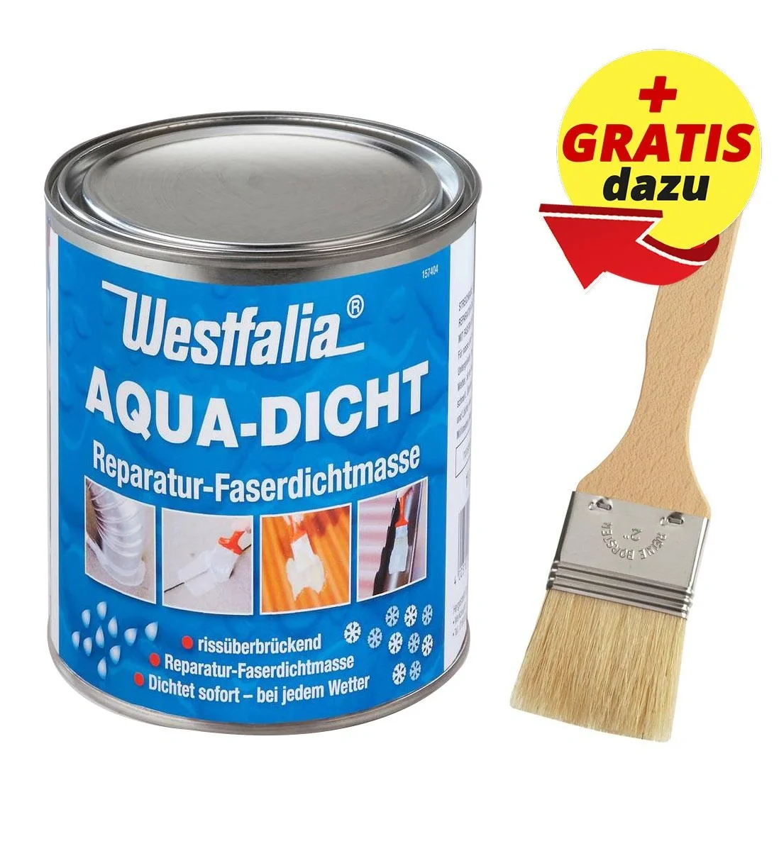Aqua Dicht "Transparent" + GRATIS dazu 1 Pinsel - 1