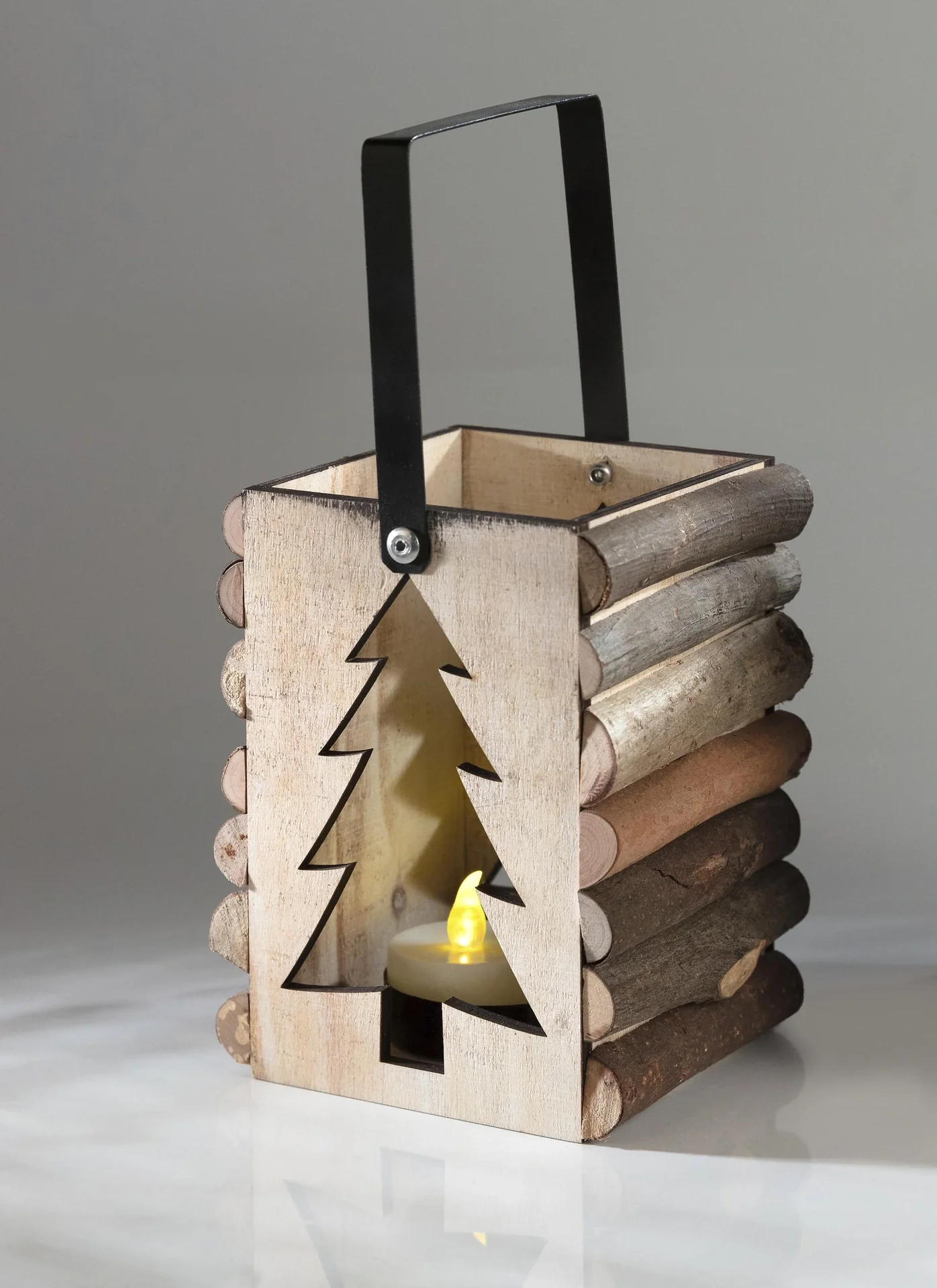 LED Holzleuchter Tannenbaum - 2