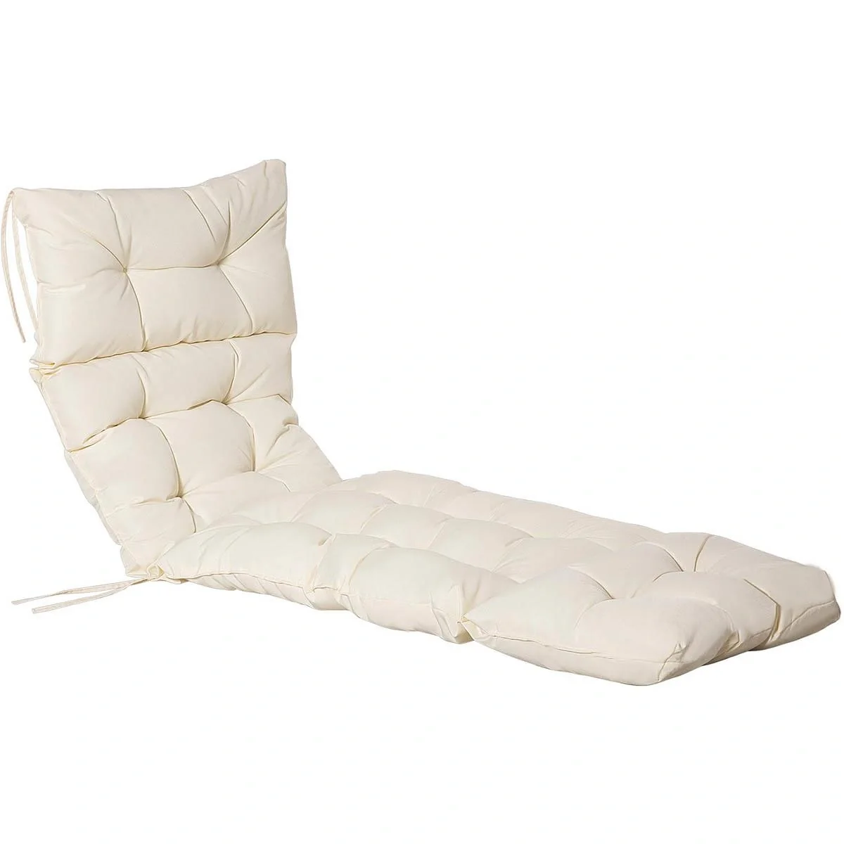 Liegekissen Polyester Creme Weiß 200 x 60 x 13 cm - 6