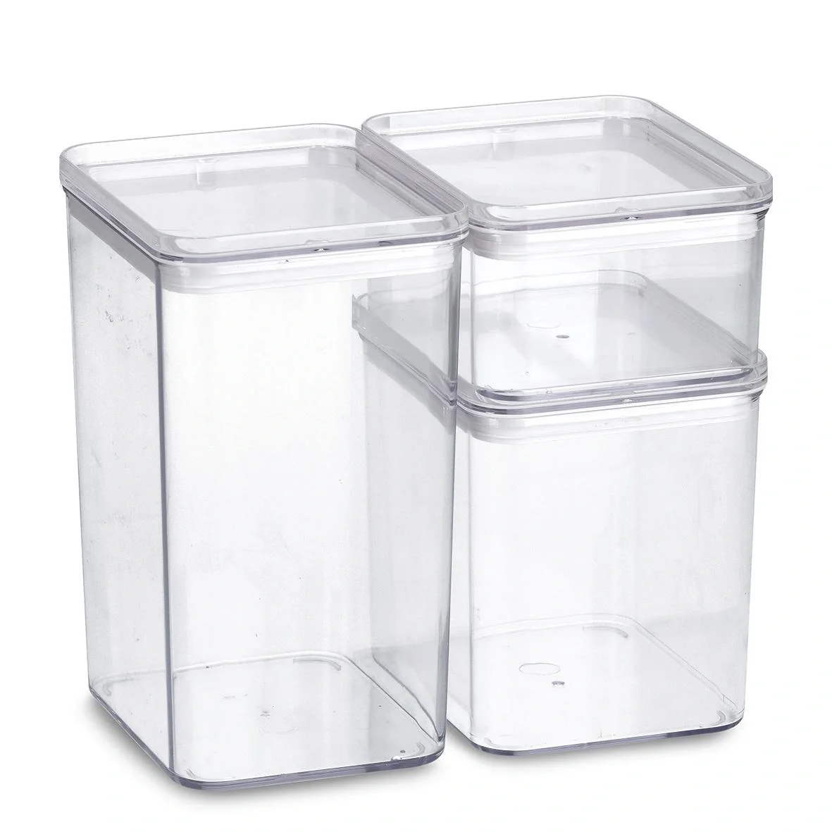 Vorratsdosen-Set, 3-teilig, Kunststoff, transparent - 8