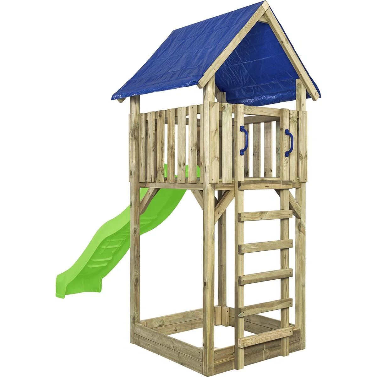 Spielturm Lisa mit Rutsche apfelgrün - 3