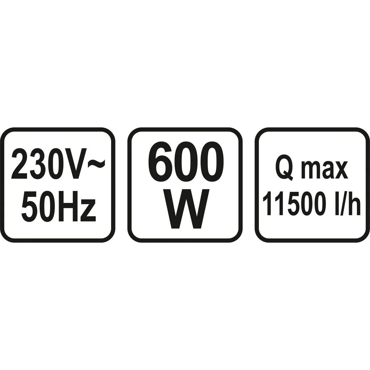 Unterwasserpumpe - 600W - 11.500l/h - 4