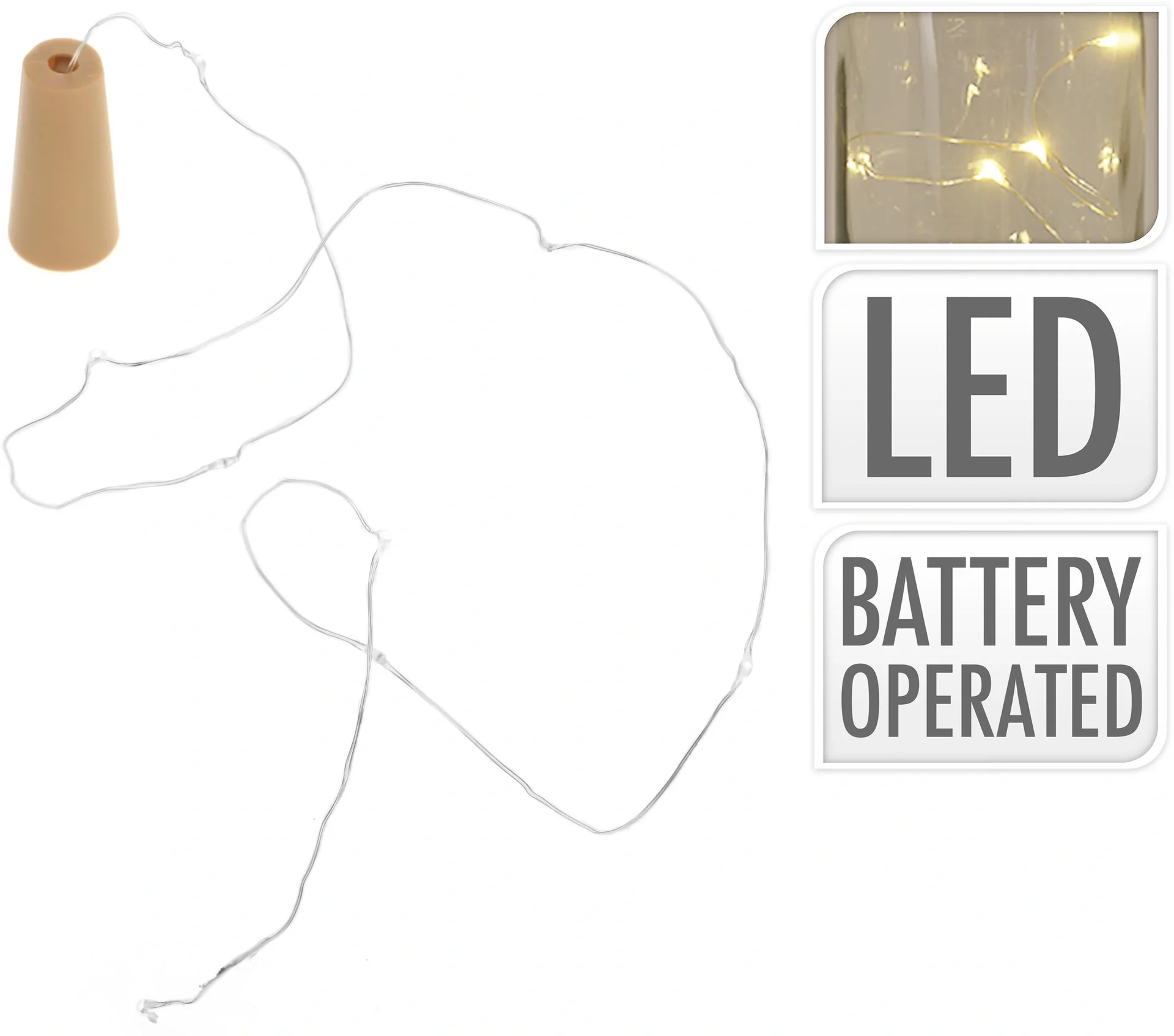 Flaschenkorken mit leuchtenden LED - 1