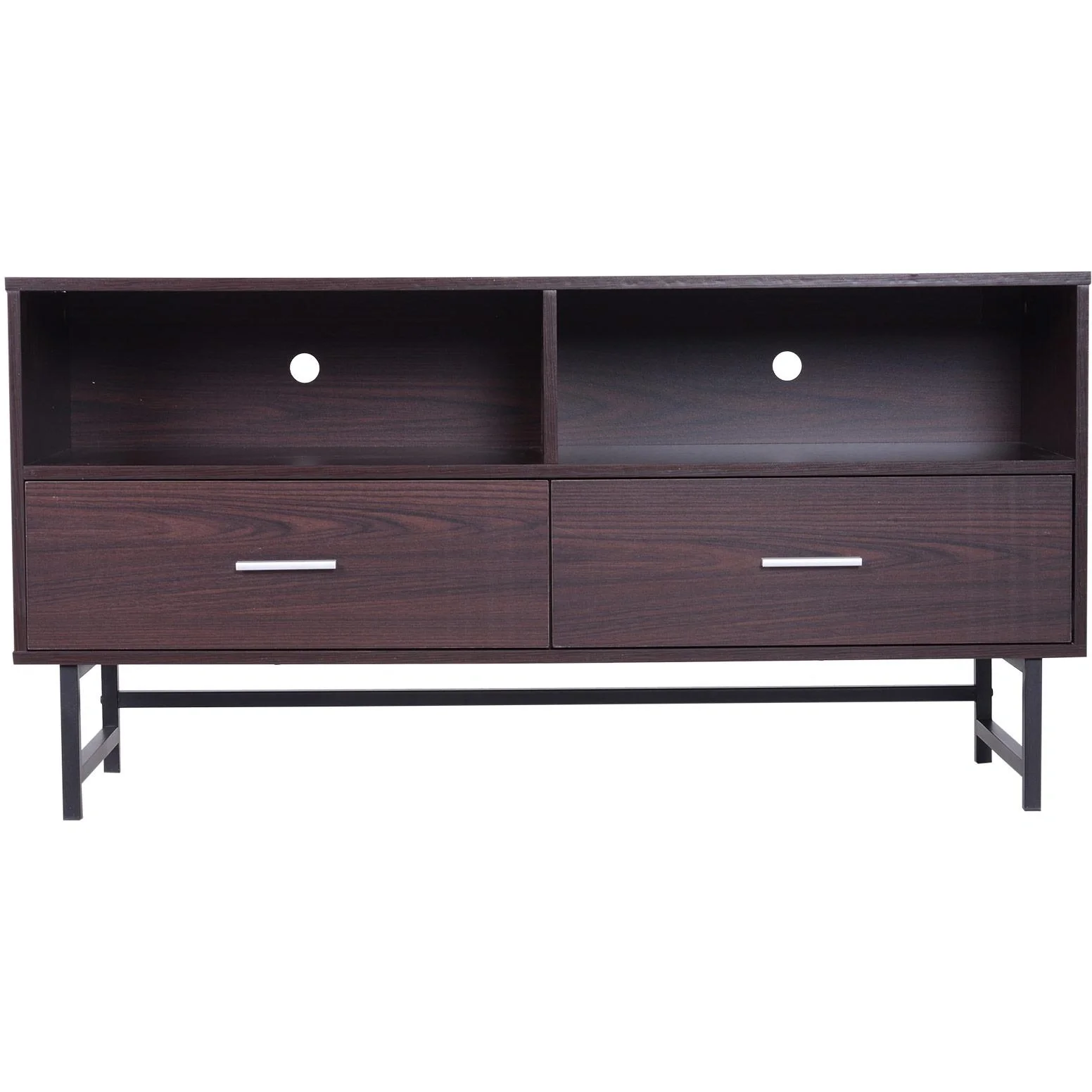 Fernsehtisch TV-kommode Unterschrank 2 x Schublade Holz Dunkelkaffee 120 x 39,5 x 60,5 cm - 10