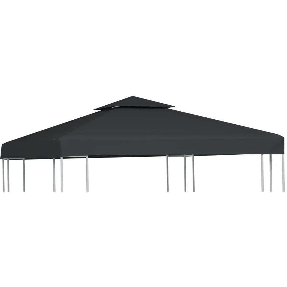 Ersatz-Leinwand-Pavillon 310 g/m² 3x3 m dunkelgrau - 1