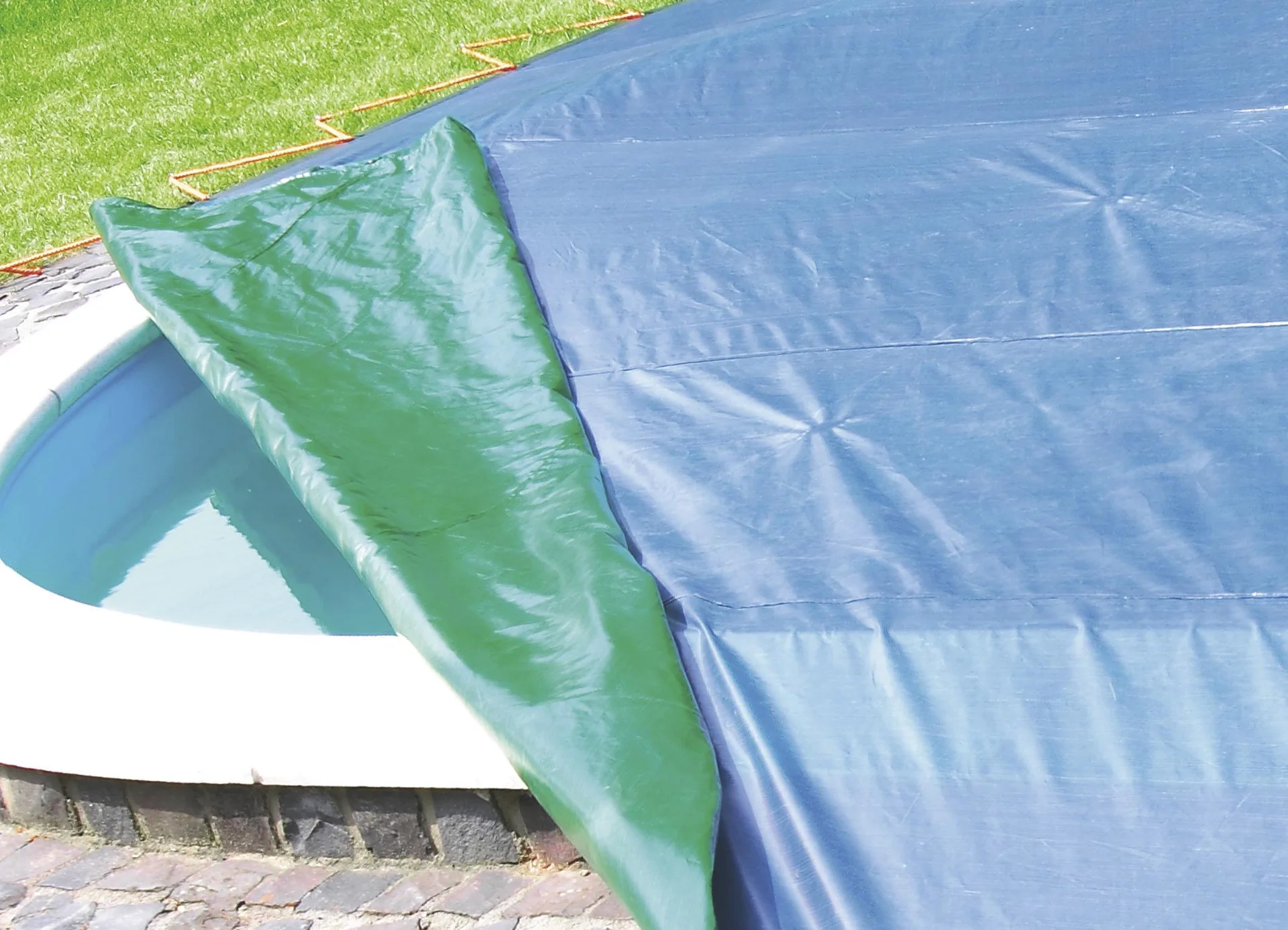 Abdeckplane, grün/blau, extrem stark 150 g/ m²,3 x 4 m - 3