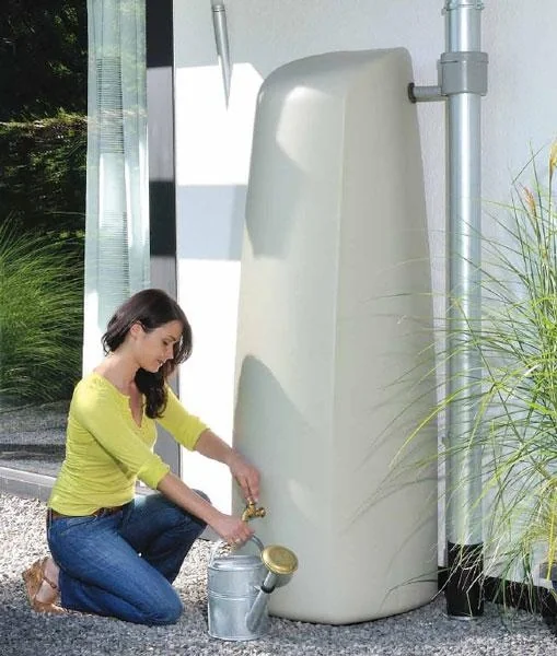 Regentonne, Wandtank "Elegance", Steingrau, 400 Liter ! - 3