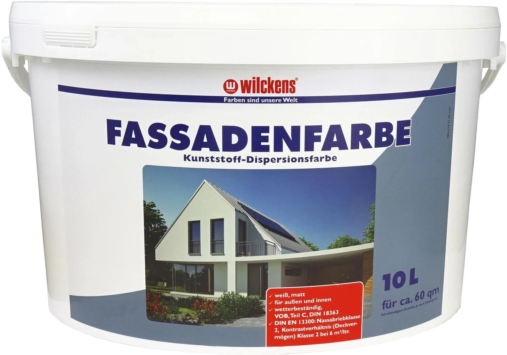 Fassadenfarbe Weiß, 10 Liter - 1