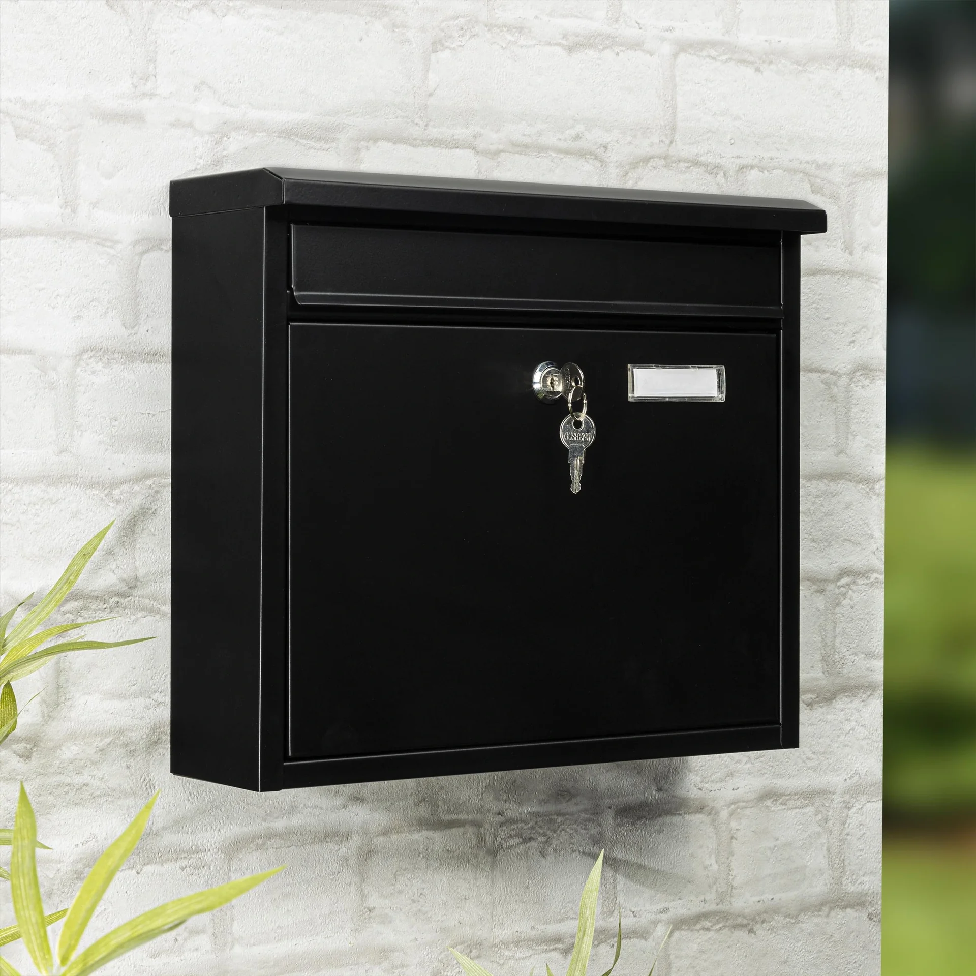 Briefkasten aus Metall, schwarz - 6