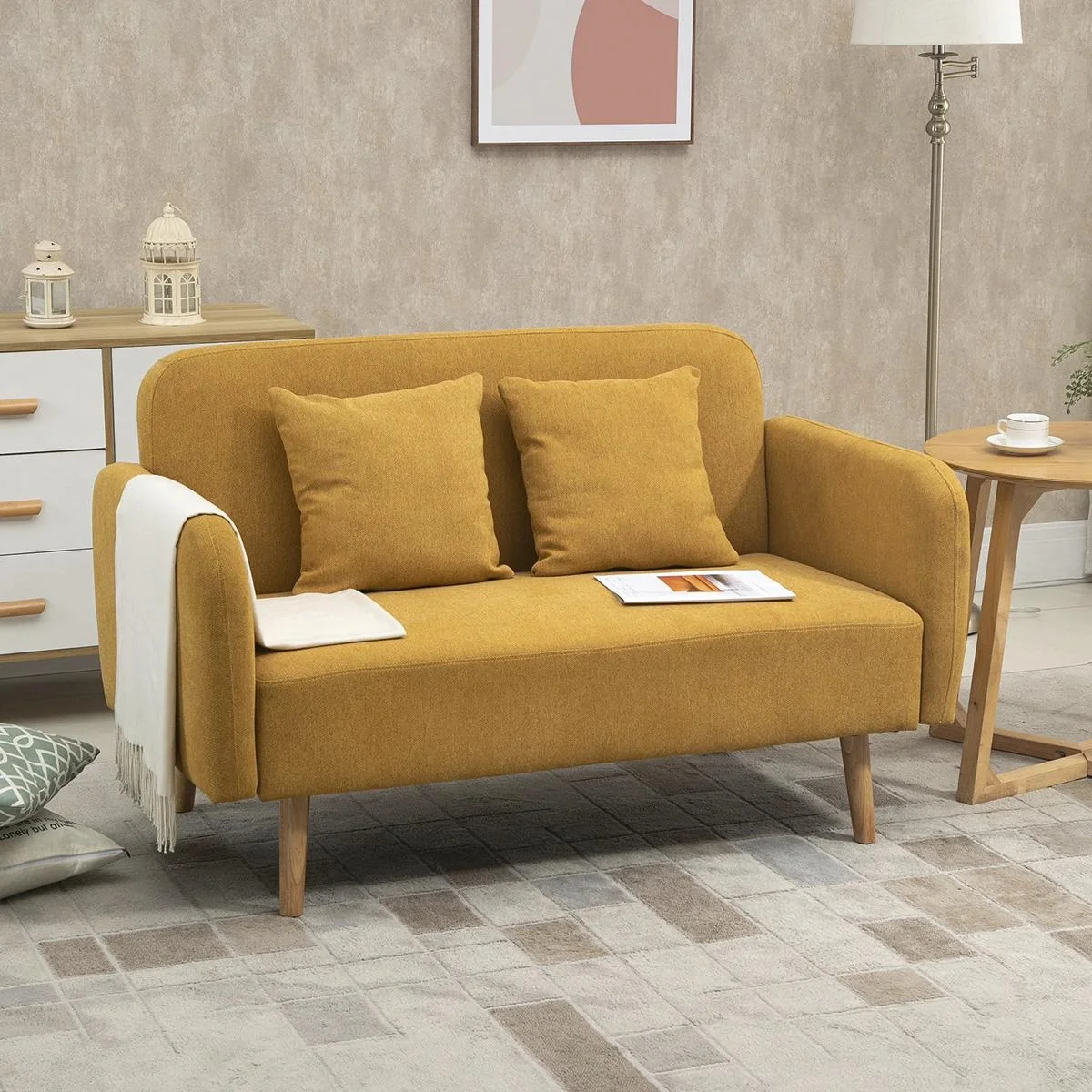 2-Sitzer Doppelsofa 130 cm x 70 cm x 80 cm - 1