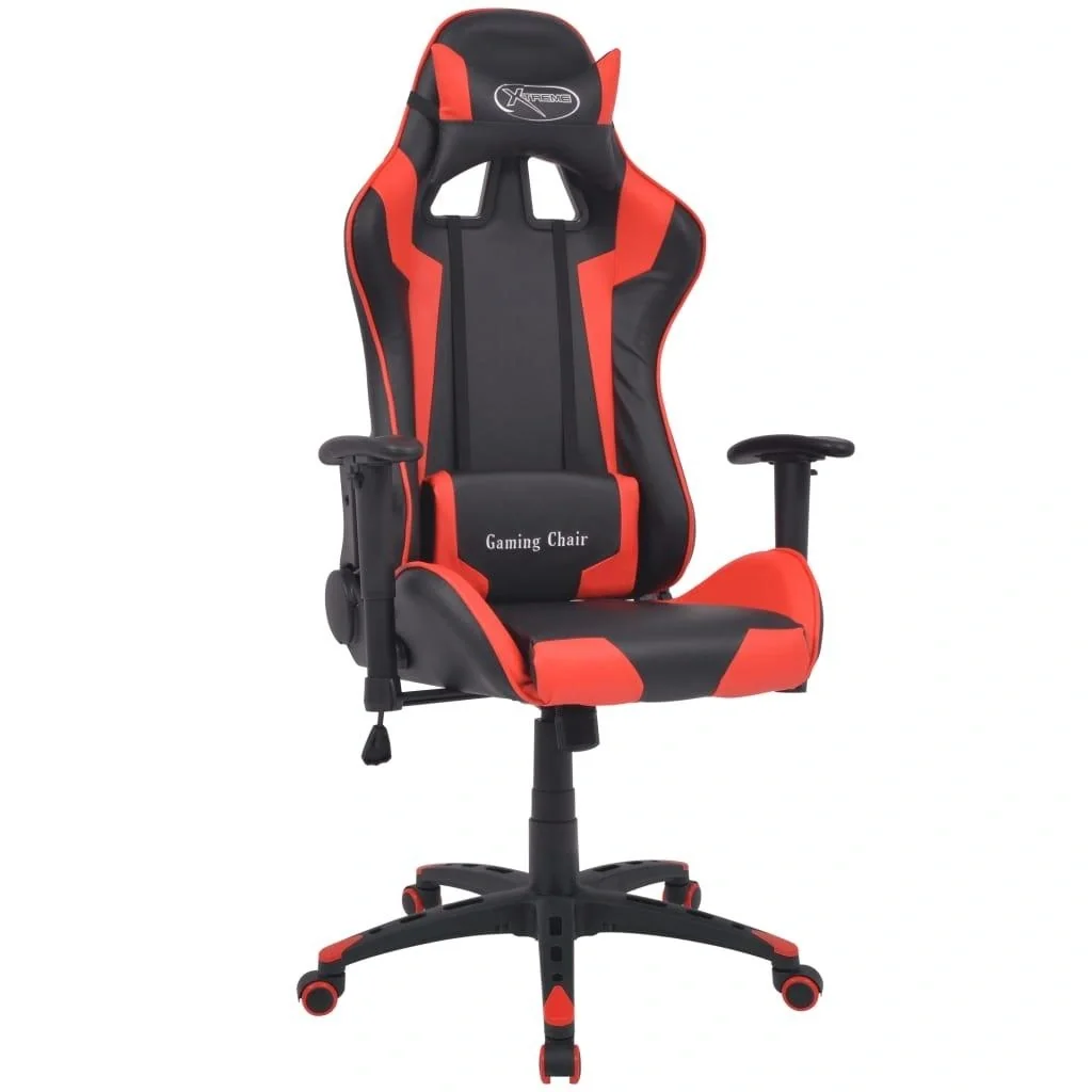 Büro- / Spielstuhl verstellbar Kunstleder rot - 1