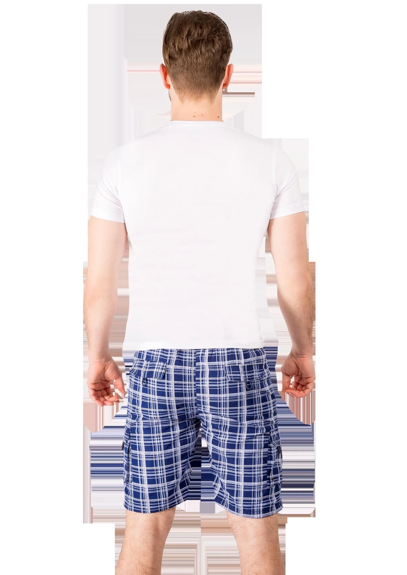 Short mit Cargotasche, Farbe marine/kariert, Gr.2XL - 3