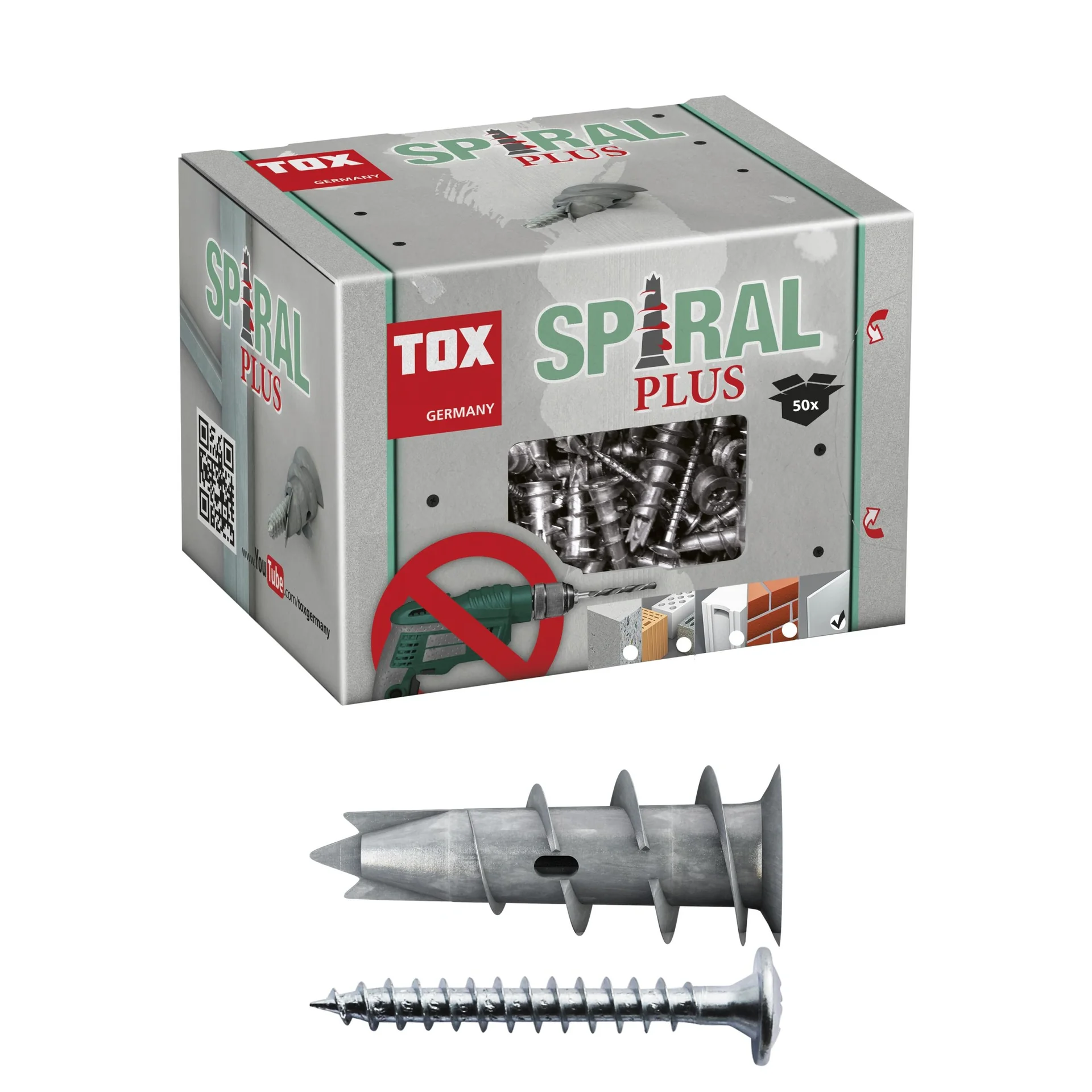 Gipskartondübel Spiral Plus 37-2 + Schraube - 2
