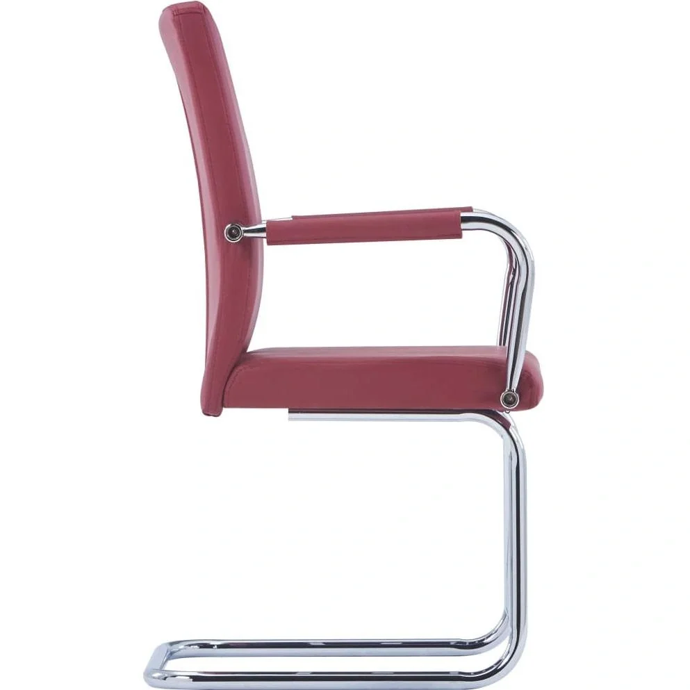 Esszimmerstühle 2-Sitzer Kunstleder rot - 1