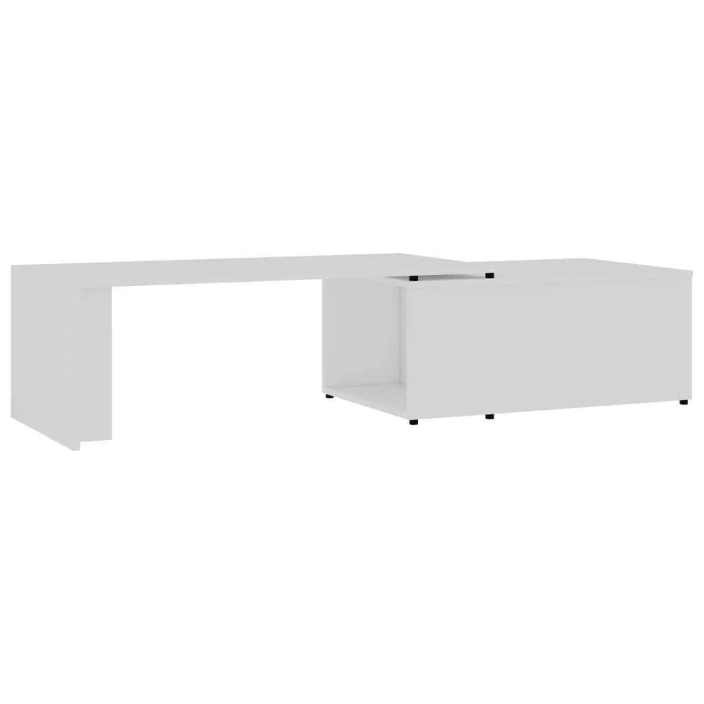 Couchtisch 150x50x35 cm Spanplatte weiß - 6