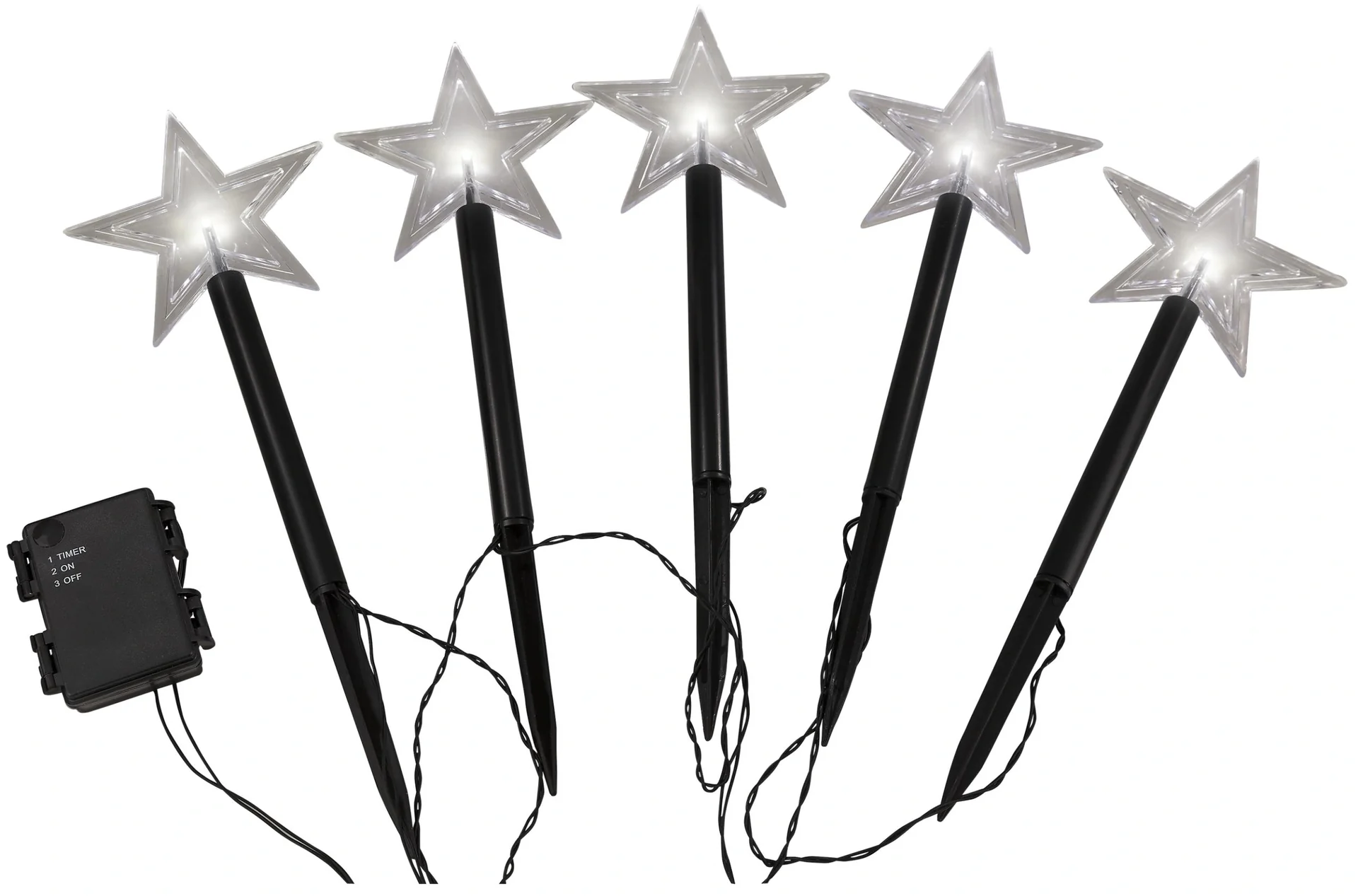 LED Leuchtstäbe „Sterne“ – 5er Set - 1