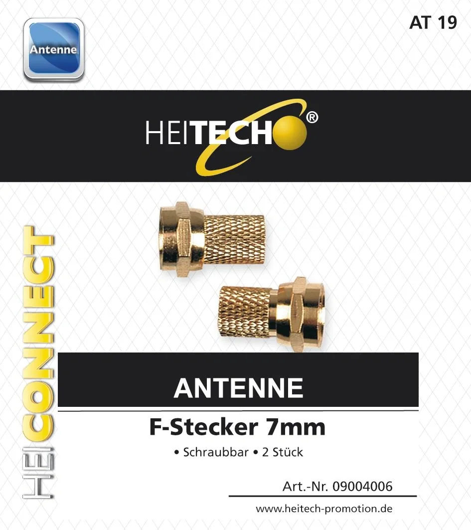 F-Stecker 7mm 2 Stück - 2