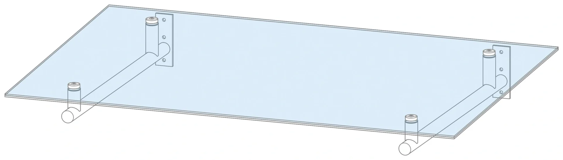 Edelstahlvordach HD 140, 1400 x 800 x 195 mm - 3